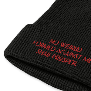 "No Weirdo" Waffle Beanie